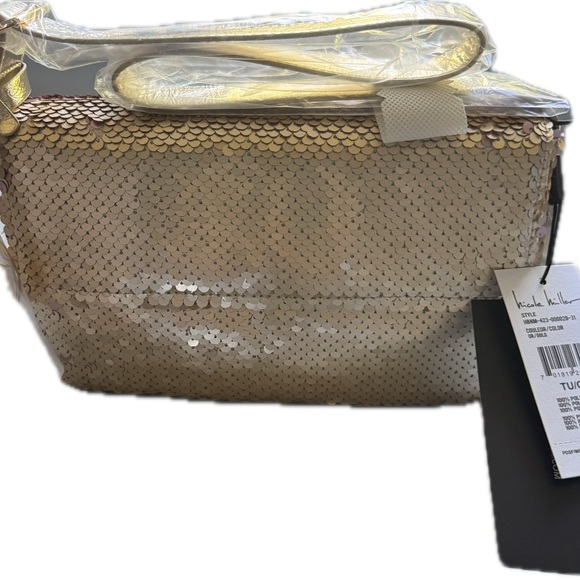 Nicole Miller Gold Sequin Bag - NWT - Picture 1 of 5